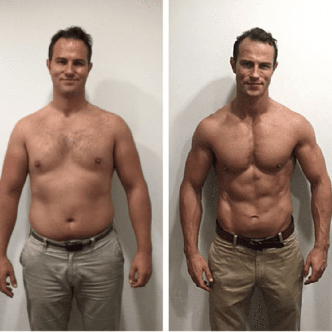Michael T. transformation showing before and after results