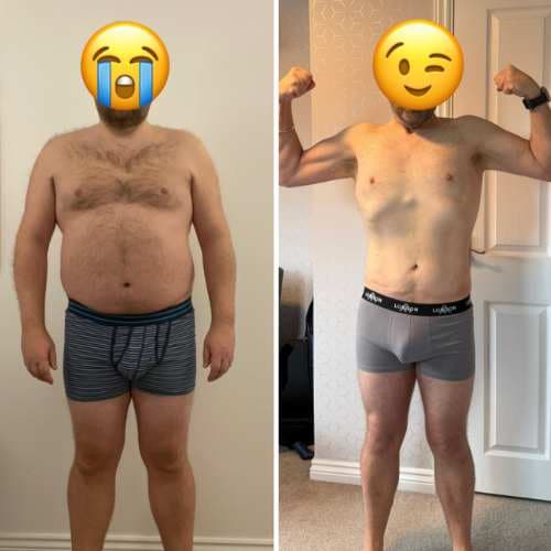 David L. transformation showing before and after results